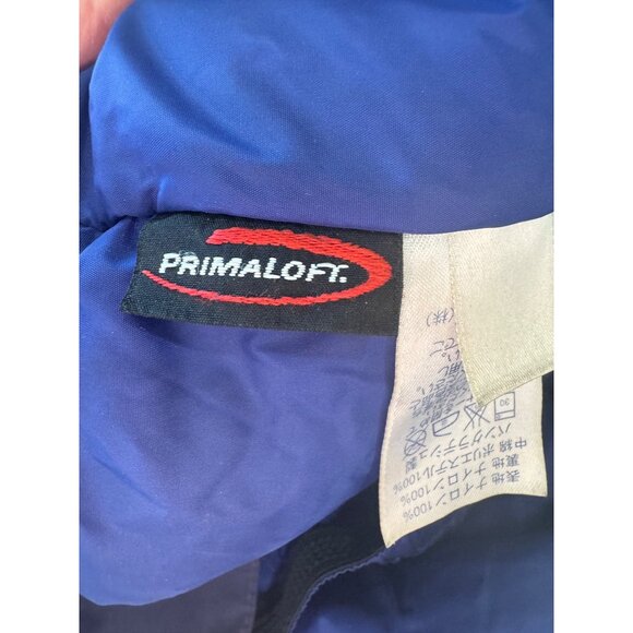 Lands End Mens Navy Water-Resistant Medium Weight Hooded Jacket L/T 42-44 Lined - Picture 9 of 13